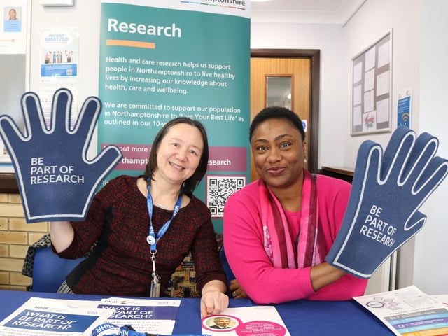 The team from NICR East Midlands gave out information about clinical research.