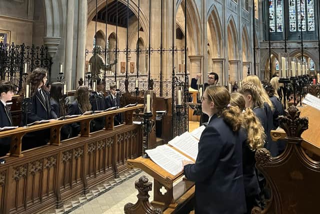 Malcolm Arnold Academy Choir and Chamber Choir sing at their carol concert