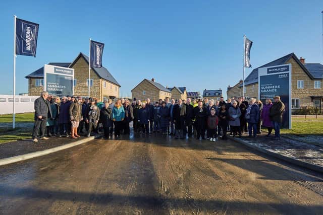 Visitors including Maisie Summers-Newton and the families of late Mr Hollowell and Mr Sumner were the first to look around Summers Grange