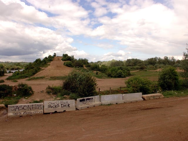 The old Skew Bridge Ski Club site in Rushden back in May 2011 - this is where Rushden Lakes now stands
