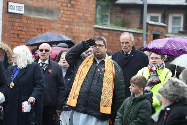 Peter Bone at the Remembrance Sunday service in Wellingborough 2023