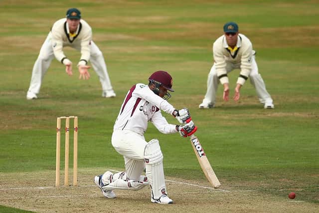 A teenage Saif Zaib in action for Northants against Australia at the County Ground in August, 2015