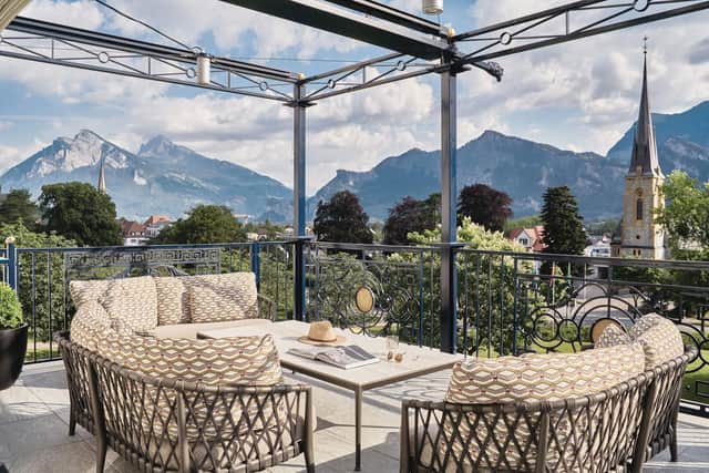 The amazing mountain views from Grand Resort Bad Ragaz