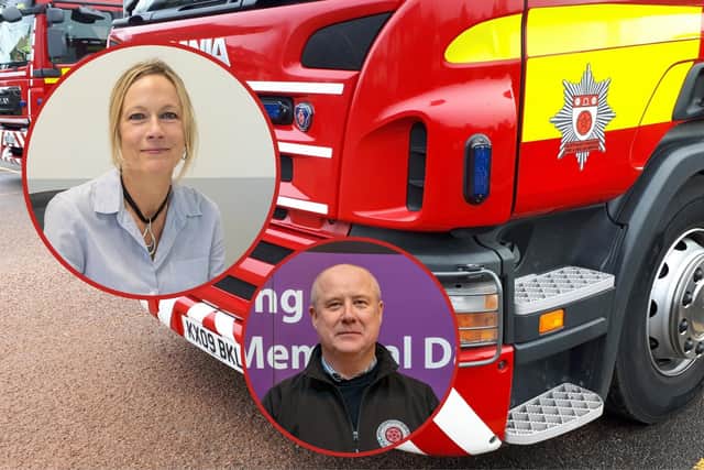 Nicci Marzec and Stephen Mold /Northamptonshire OFPCC, background photograph National World