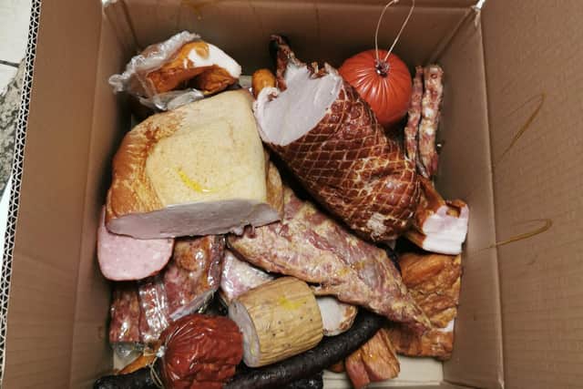 Items of food that were found at the shop in Montagu Street/NNC