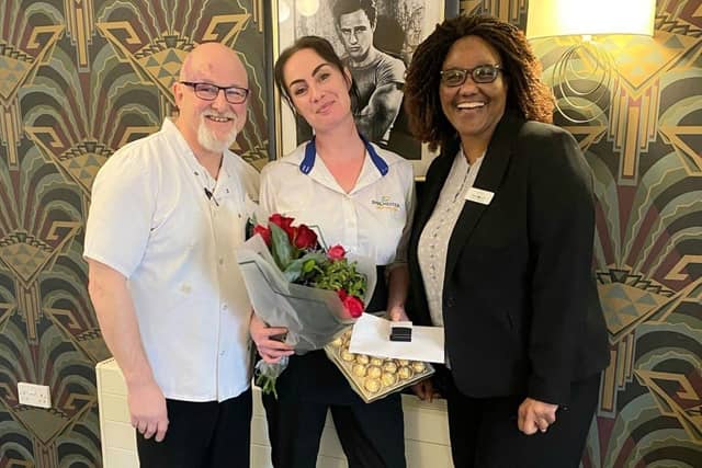 Camilla with General Manager Mo and Head Chef Glenn