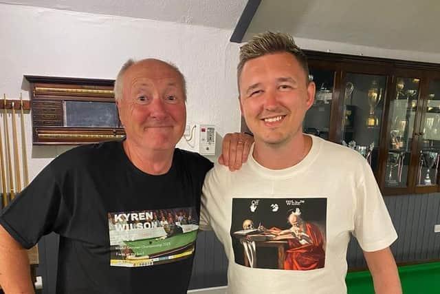 Kyren Wilson presented Kettering snooker fan Clive Shackleton with a joke T-shirt after he missed his 147 break at the World Championship in 2023 - because he'd gone to the toilet.