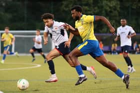 Action fro Wellingborough Town's 3-1 friendly win at ON Chenecks on Tuesday (Picture: Rob Webb)