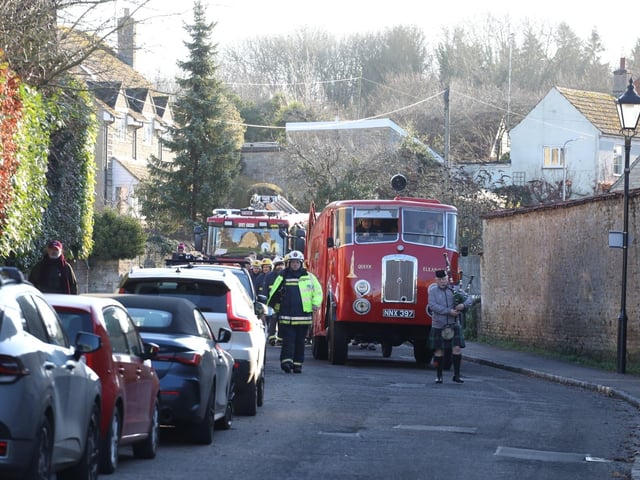 Annual Boxing Day Squirt between Geddington Volunteer Fire Brigade and Northants Fire and Rescue at Geddington Ford/National World
