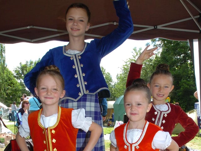 Corby Highland Gathering 2008: A group of young dancers practice before hitting the stage. Pictured from left: back row: Lauren Dellow, and Leigha Thomkinson. Front row: Jessica Lupton, and Jade Clark