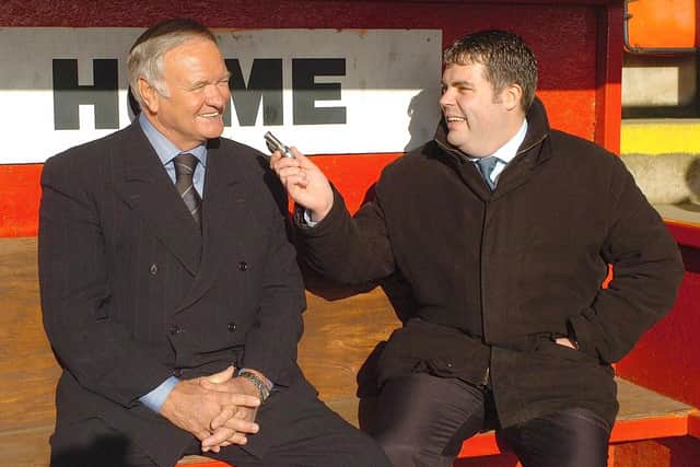 In the dug out - Ron Atkinson returns as Director of Football to Kettering Town FC in January 2007 -  Jon Dunham gets the interview