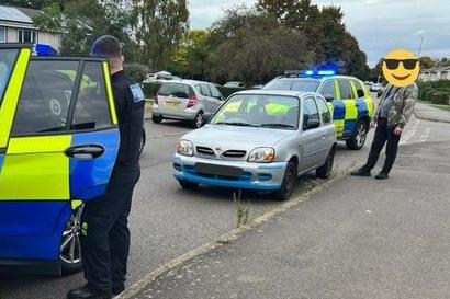 This Nissan Micra was stopped after both main brake lights weren’t working — but the driver turned out to be disqualified.