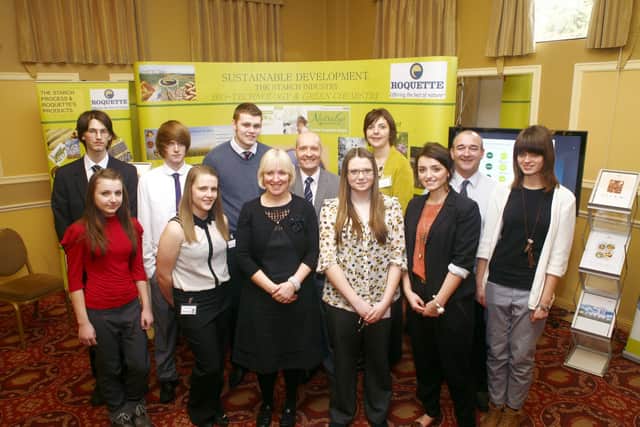 Laura-Jane Rawlings pictured with her team back in 2012 at a careers fair in Corby. Image: Northamptonshire Photography