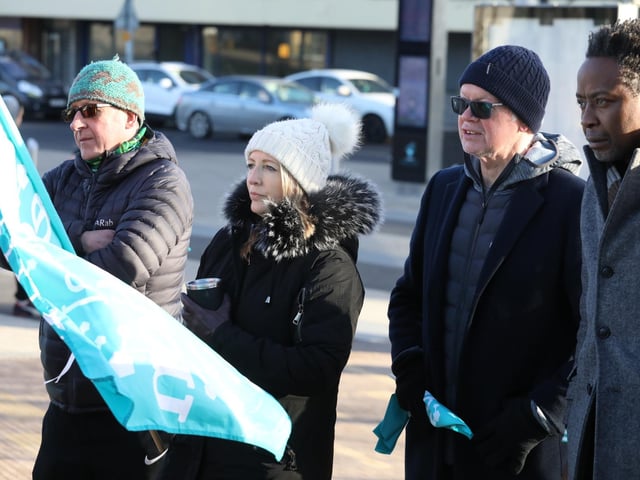 Corby rally for striking teachers