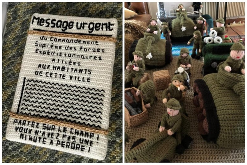 80th anniversary of D-Day marked with fabulous crochet and knitting display.