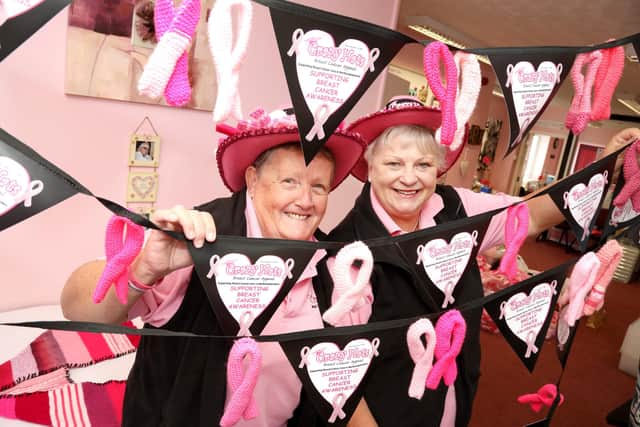 Best friends: Crazy Hats charity founders Glennis Hooper and Marilyn Clapham in 2018