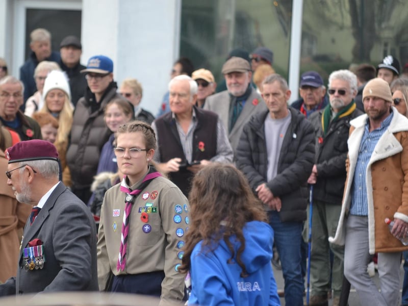 Hundreds gather at Broad Green in Wellingborough to pay respects at Remembrance Sunday service