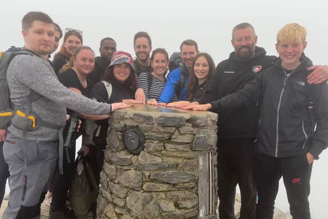 The team at the top of Snowdon.