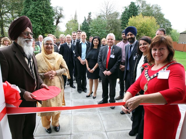 Mayor of Corby Judy Caine officially opens the Rectory Nursery School, 2013