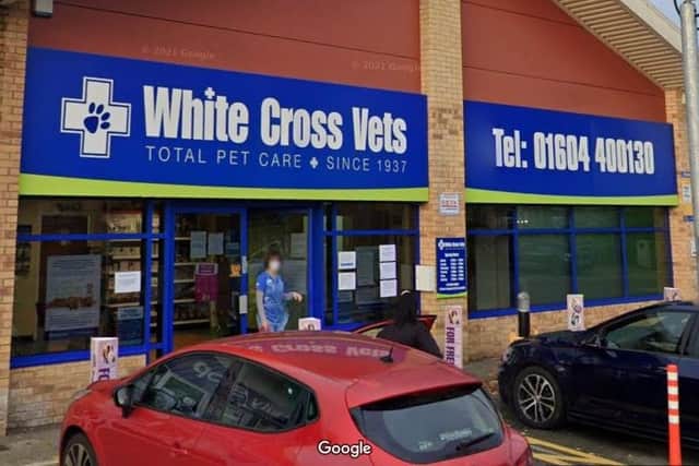 White Cross Vets, in Octogon Way, Weston Favell