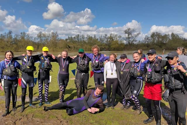 Kimbolton School team after taking part in Devizes to Westminster