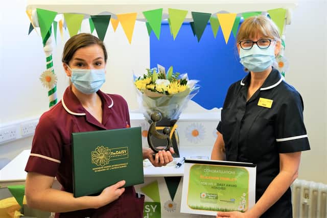 Daisy Award winner Ellie Horsley and Interim Dir of Nursing Fiona Barnes