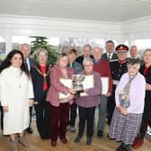 Members of Kettering Civic Society with Lord Lt James Saunders Watson, Mayor of Kettering Cllr Keli Watts and the Wicksteed Park volunteers and chairman of Wicksteed Charitable Trust Oliver Wicksteed