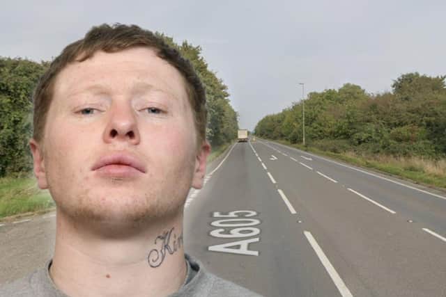 Luke Sambrook has been jailed for dangerous driving on the A605. Image: NW