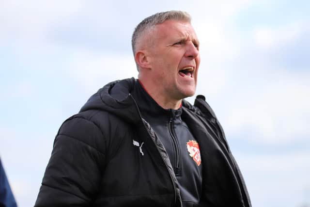 Richard Lavery issues instructions from the sideline (Picture: Peter Short)