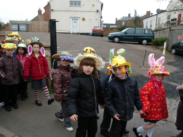Rothwell, Pupils from Rothwell Victoria Infants, with their Easter bonnets in the parade 2009