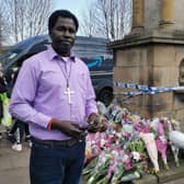 Reverend Francis Itiiri felt compelled to offer prayers to those grieving at the memorial of a boy (16) who was fatally stabbed in Kingsthorpe on Wednesday (March 22)