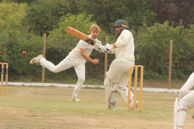 Action from Burton Latimer IIs' Northants Cricket League Division Five win at Raunds Town  (Picture: Finbarr Carroll)