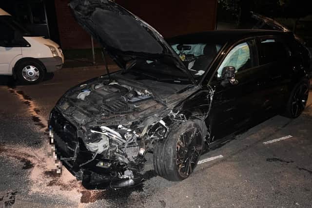 The remains of the Audi S3