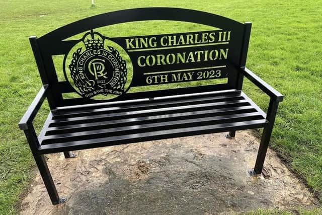 A bench erected to commemorate the coronation of King Charles III was unveiled in Corby last week
