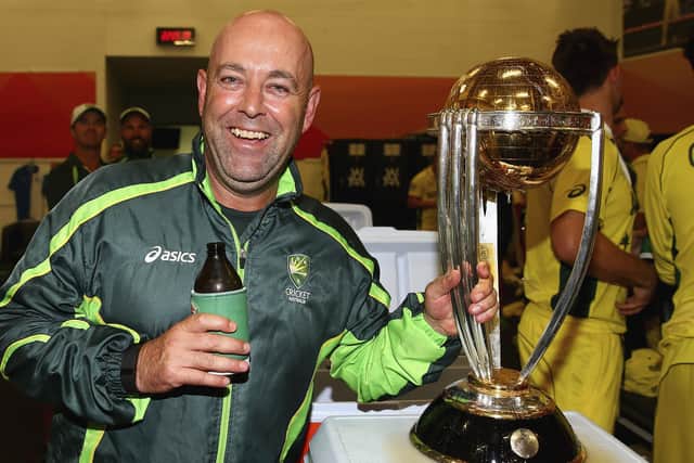 Darren Lehmann coached Australia to title success at the 2015 ICC Cricket World Cup Final at Melbourne (Photo by Ryan Pierse/Getty Images)