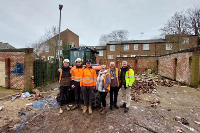 From Phoenix Surfacing Ltd Rob Clark, Brendan O’Dwyer and Patric O’Dwyer with Simone Perrin and Jason Farr from Greatwell Homes and Adam Beard, Civils Director at Phoenix