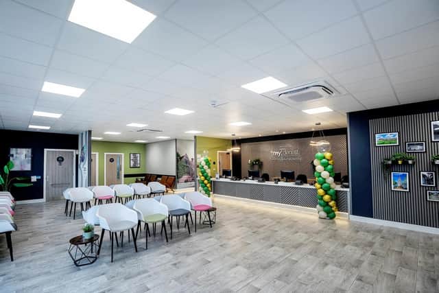 Waiting area and reception at mydentist Kettering /mydentist Kettering
