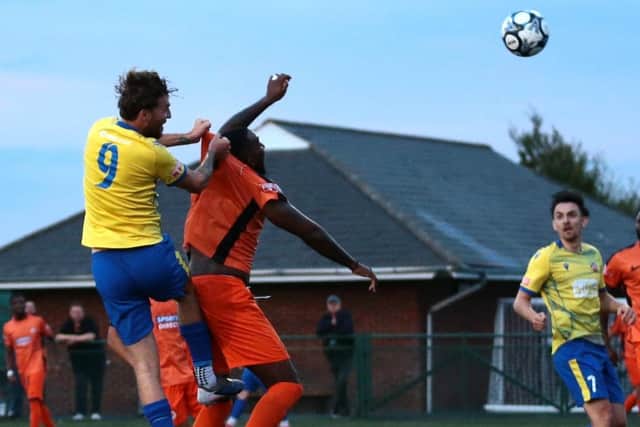 Will Jones goes for goal at Rugby Borough (Picture: Rob Webb)