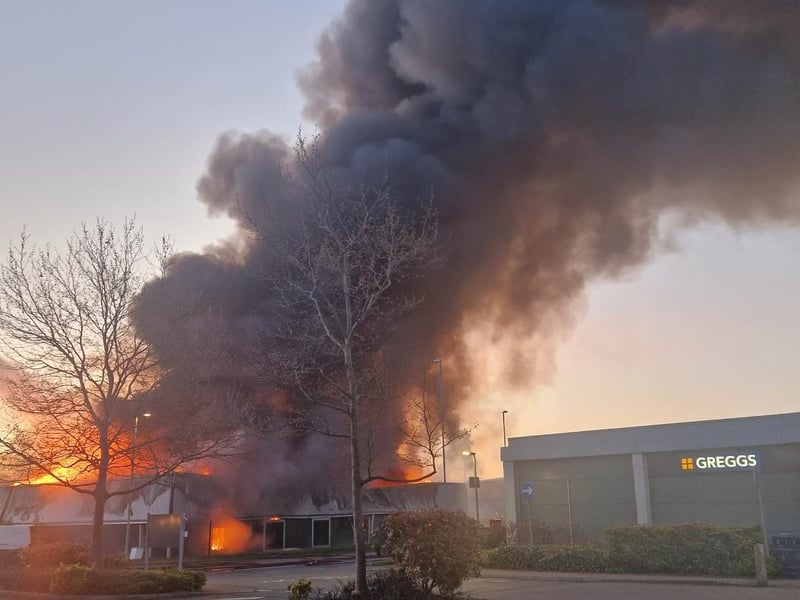 Factory fire Corby, Princewood Road