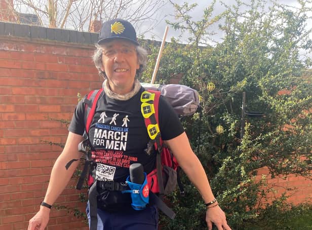 Kemal Chetitah will walk more than 2,000 kilometres for Prostate Cancer UK.