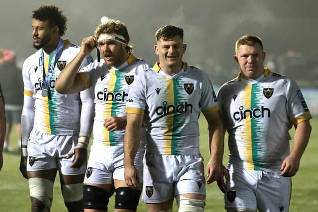 Saints celebrated a superb win at StoneX Stadium (photo by David Rogers/Getty Images)