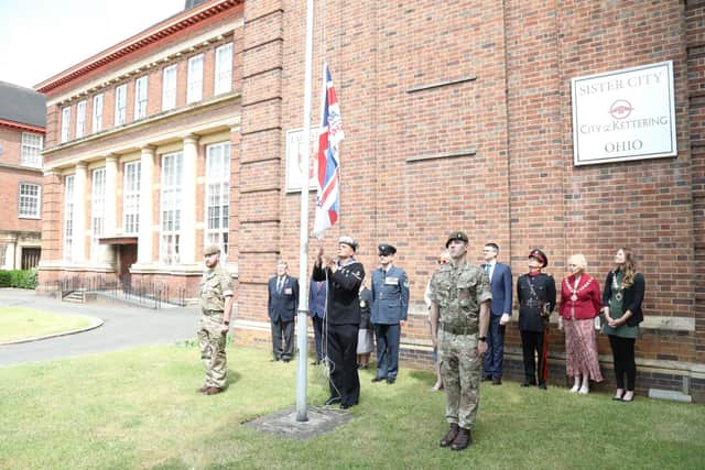 Armed Forces Day flag raising ceremony Kettering
