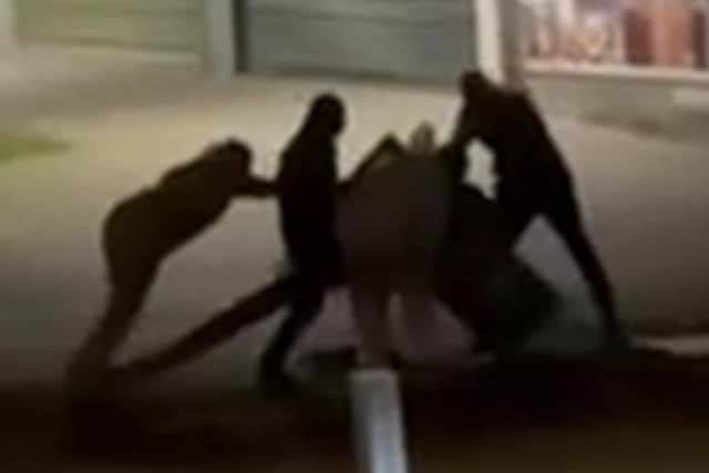 The Pytchley Court ATM theft in progress on Sunday morning. Image: Submitted still