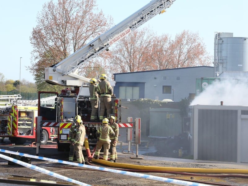 Factory fire Corby, Princewood Road