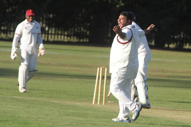 Action from Carrib United's 119-run win over Old Northamptonians IIIs in NCL Division Four (Picture: Finbarr Carroll)