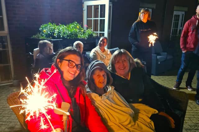 Enjoyment for all at Elm Bank care homes first fireworks display since lockdown