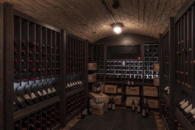 It comes with a well-stocked wine cellar