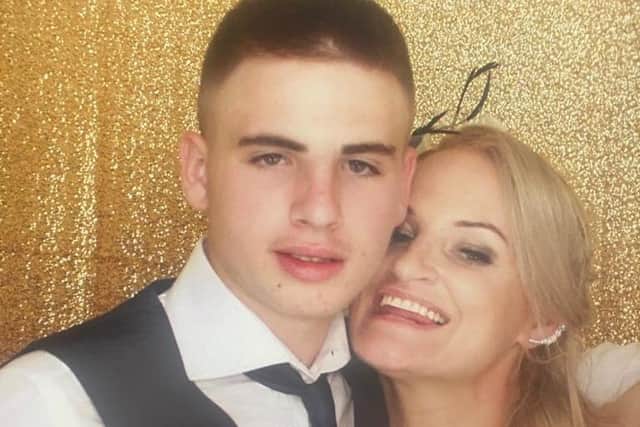 Louis-Ryan Menezes and his mother, Cheri Curran.