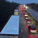 Traffic on the A14 after the crash on Tuesday (January 27) /Jim Hakewill