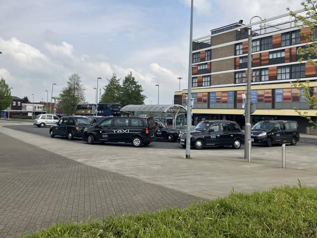 Taxis parked up at a rank on George Street, Corby.
Credit: Nadia Lincoln LDRS